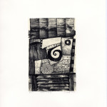 paul croft- welsh times vii - Aberystwyth printmakers at Art at Wharepuke NZ